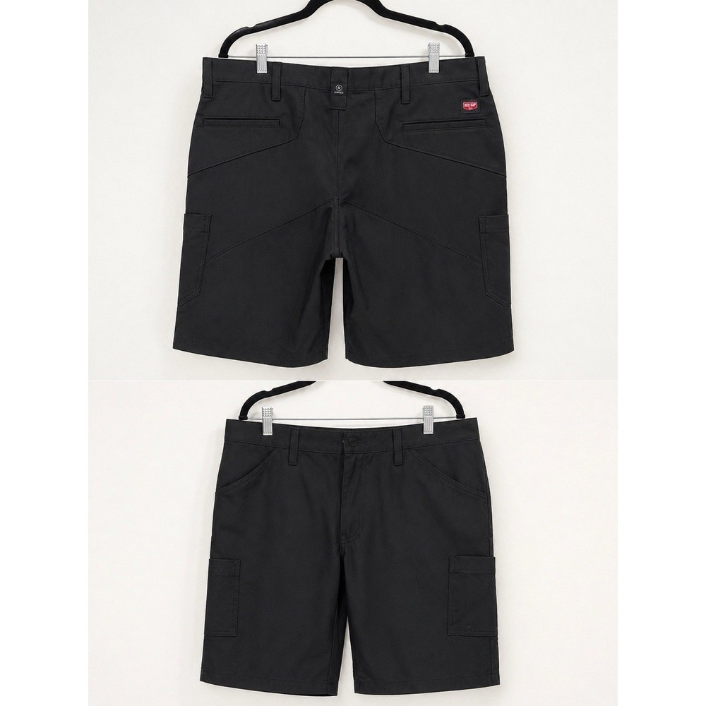 Red Kap Men's Lightweight Crew Shorts Black Size 38 Work Shorts Style